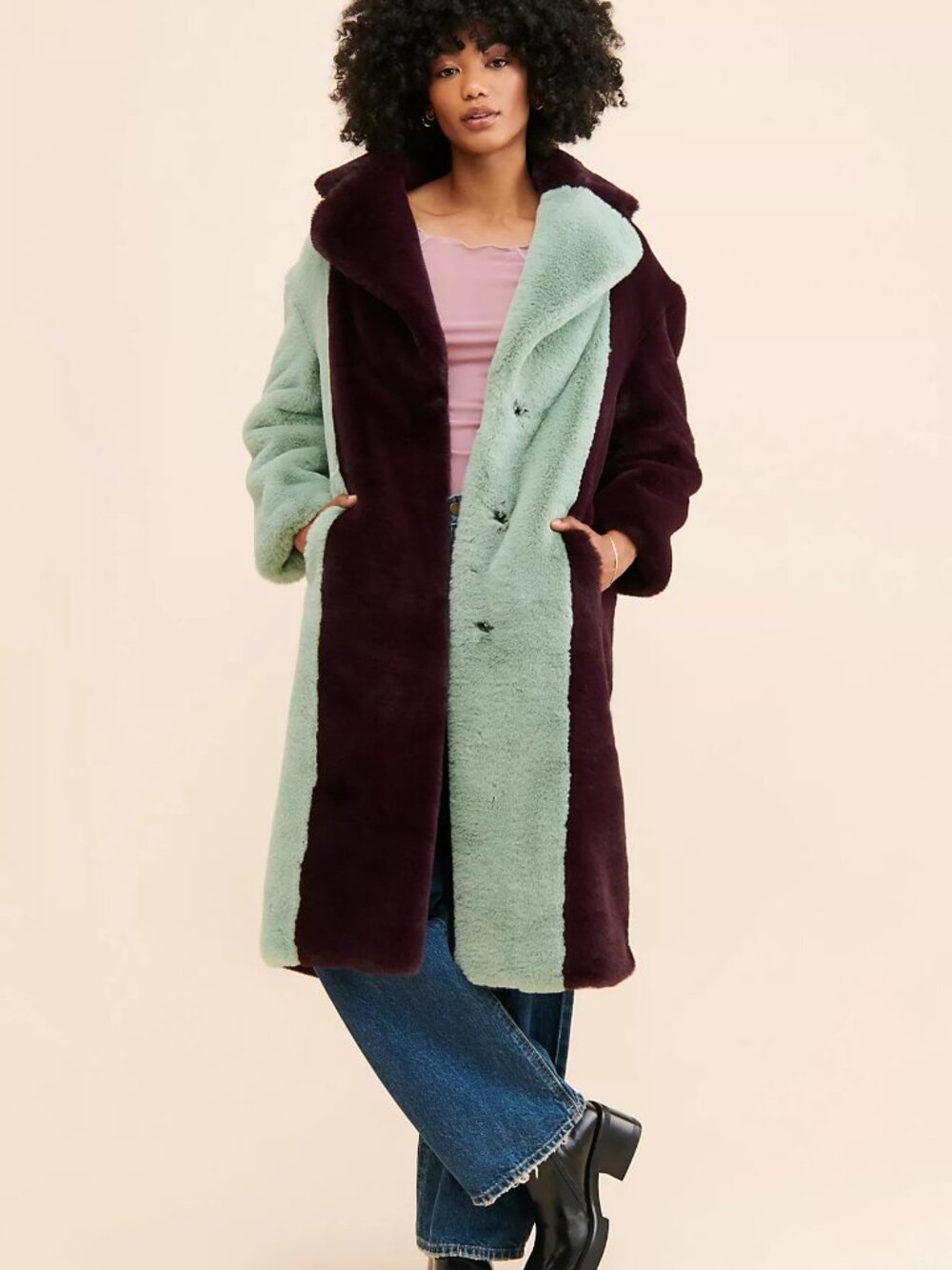 Free People Jakke Katie Striped Coat